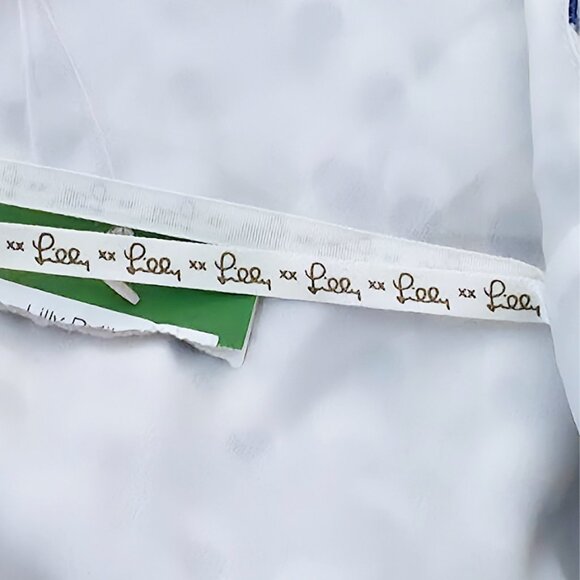 Lilly Pulitzer Madelina Ruffle Dress Bennet Blue Polka Dot - Picture 9 of 11